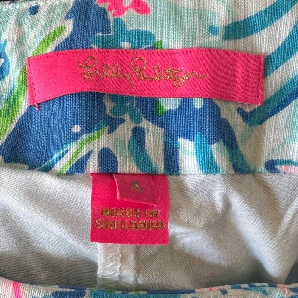 Lilly Pulitzer Paddy” Lion Around” skort with scalloped edge- size 4